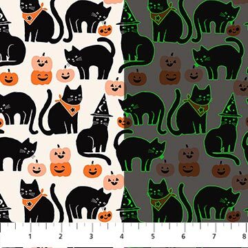 Sweet Treats Cats Glow in the Dark from Northcott