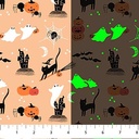 Sweet Treats Castles Orange Glow in the Dark from Northcott