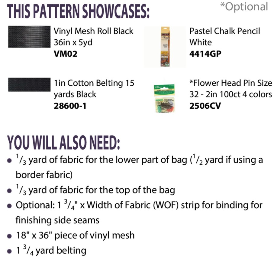 Vinyl Mesh Market Bag Pattern by Lisa Spalding
