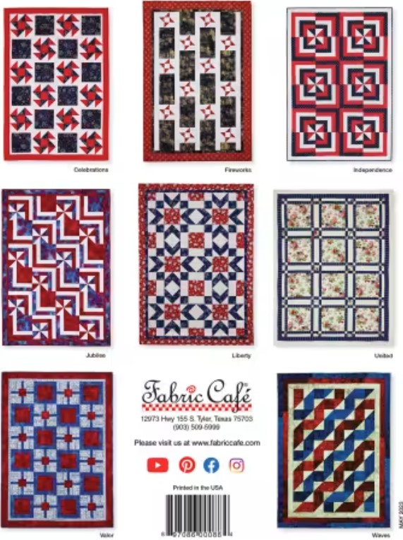 Make It Patriotic with 3 yard Quilts Book from Fabric Cafe
