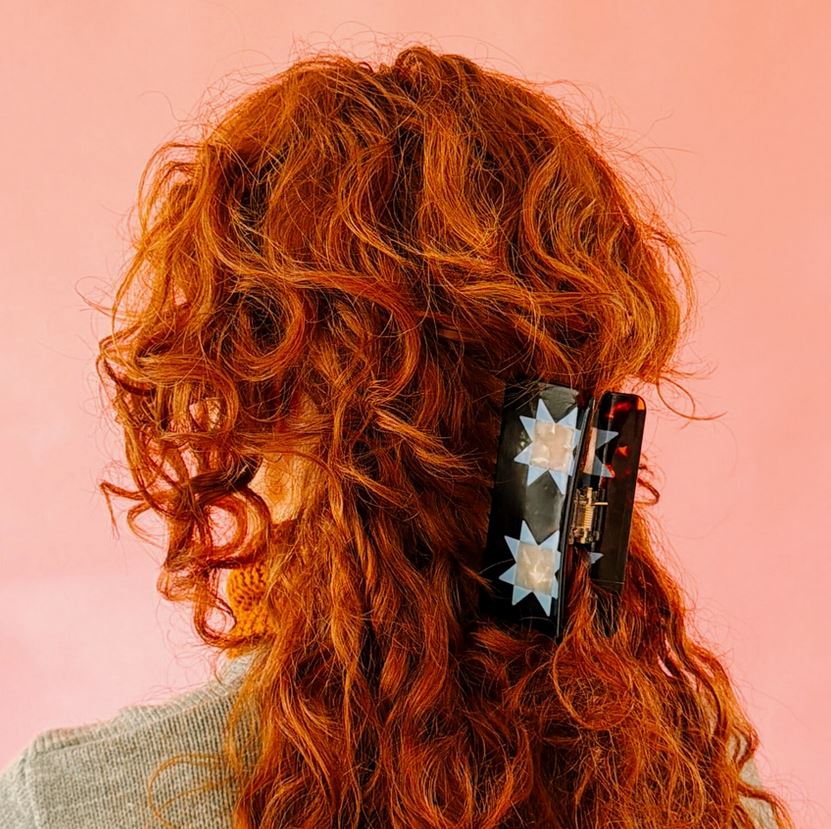 Quilt Block Large Hair Claw Clip