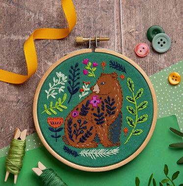 Folk Bear Mini Embroidery Kit by Hawthorn Handmade