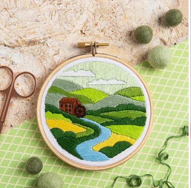 Millstream Mini Embroidery Kit by Hawthorn Handmade
