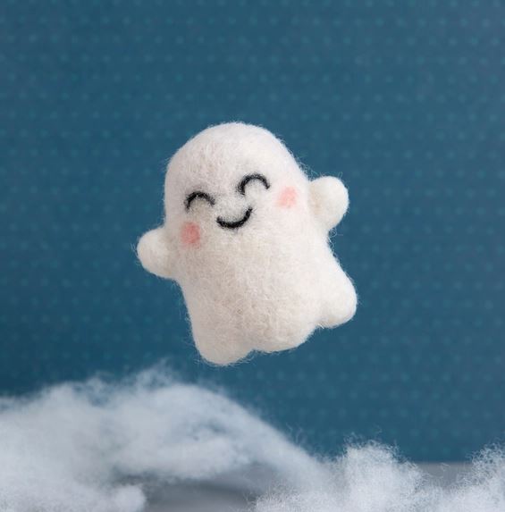 Ghost Mini Needle Felting Kit by Hawthorn Handmade