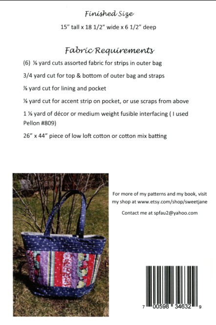 Mary Elizabeth Tote Bag Pattern