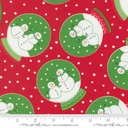 Snow Time Snow Globe Novelty Poinsettia Red by Me and My Sister Designs from Moda Fabrics