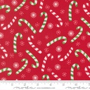 Snow Time Candy Cane Poinsettia Red by Me and My Sister Designs from Moda Fabrics
