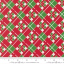 Snow Time Vintage Plaid Poinsettia Red by Me and My Sister Designs from Moda Fabrics