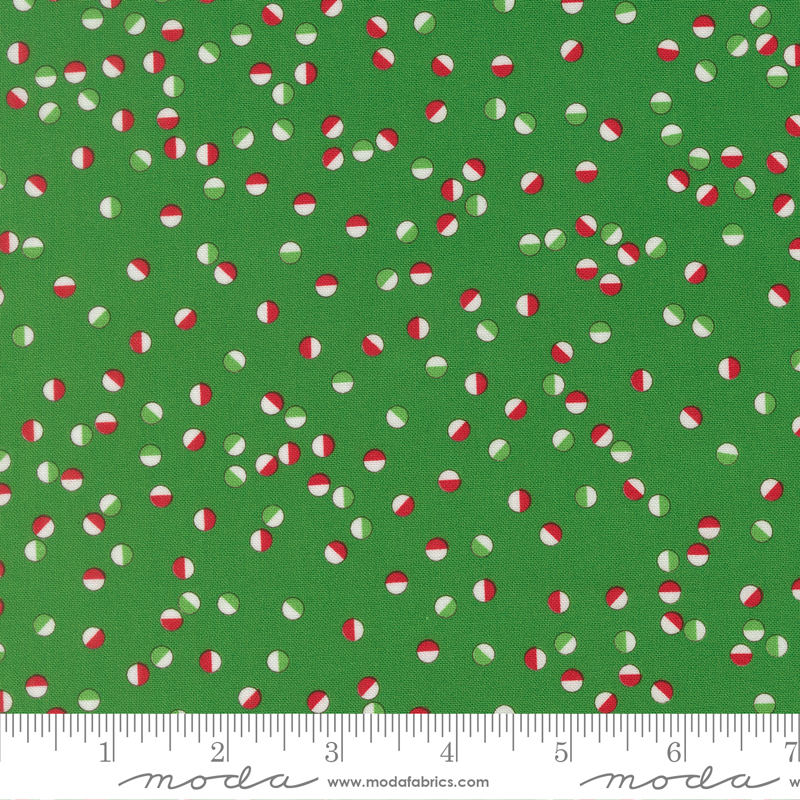 Snow Time Jolly Dot Evergreen by Me and My Sister Designs from Moda Fabrics