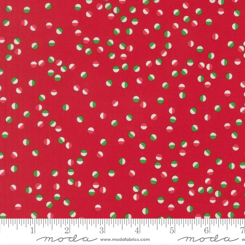 Snow Time Jolly Dot Poinsettia Red by Me and My Sister Designs from Moda Fabrics