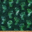 Big Foot Footprint Hunter Batik from Hoffman Fabrics