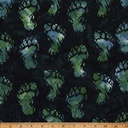 Big Foot Footprints on Forest Bali Batik from Hoffman Fabrics