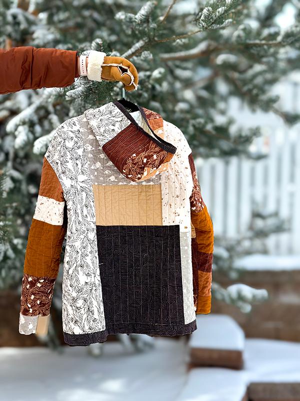 Quilted Hoodie Pattern by Casey Cometti of Wellspring Designs