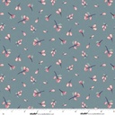 Unexpected Red Tossed Blossoms Dark Slate by Rebecca Canale from Studio E Fabrics