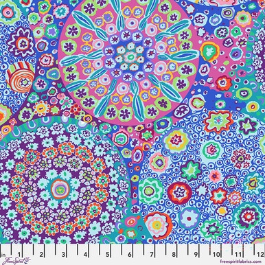 Millefiore Aqua Cotton Lawn by Kaffe Fassett from Free Spirit