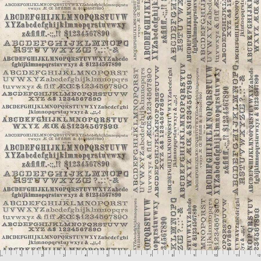 Typography Parchment by Tim Holtz from FreeSpirit Fabrics