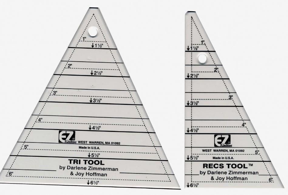 Tri Recs Triangle Rulers By Darlene Zimmerman From Ez Quilting