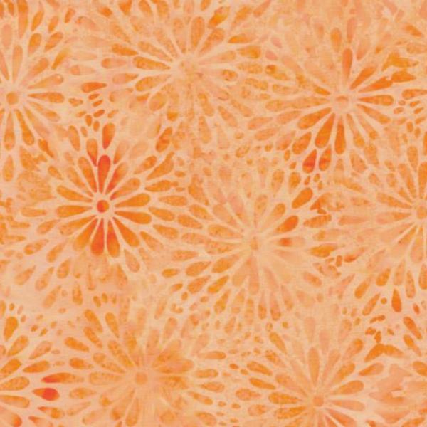 Blenders Round Petal Floral Cantaloupe From Island Batik