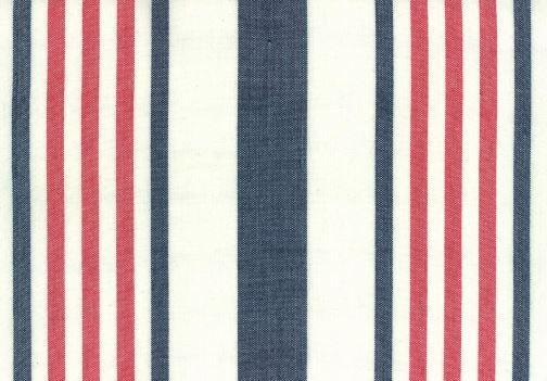 Picnic Point Red/Navy Stripes Toweling Fabric By Moda Fabrics 