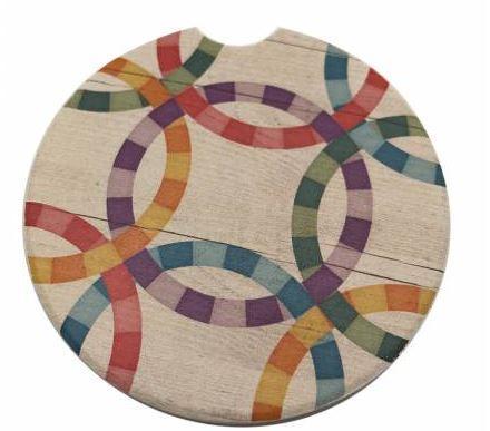 Double Wedding Ring Car Coaster from Graphic Impressions