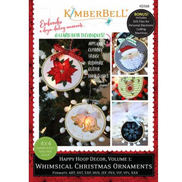 Happy Hoop Decor Vol 1 Whimsical Xmas Ornaments from Kimberbell