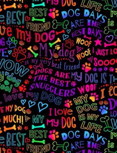 Best Friend Dog Rainbow Writing From Timeless Treasures 