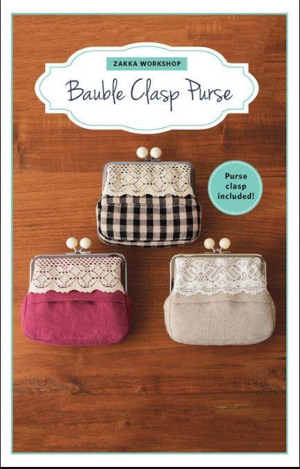 Bauble Clasp Purse Pattern with Clasp by Zakka Workshop