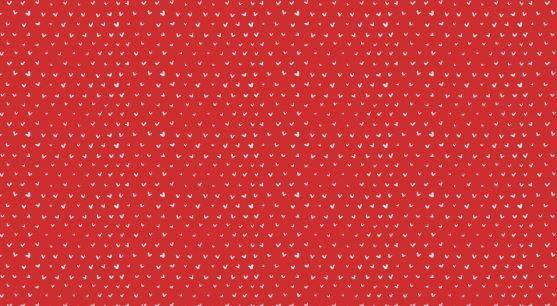 Hearts Tomato From Dear Stella Fabrics