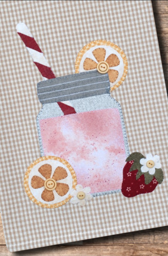 Strawberry Lemonade Patternlet by Wooden Bear