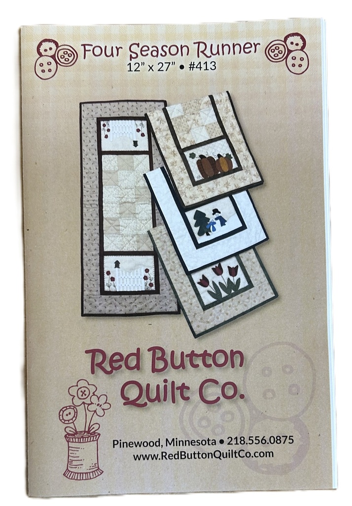 Four Seasons Table Runner Pattern from Red Button Quilt Co.