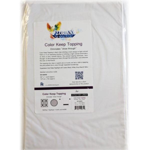 Color Keep Topping 54" X 1Yd White By Floriani