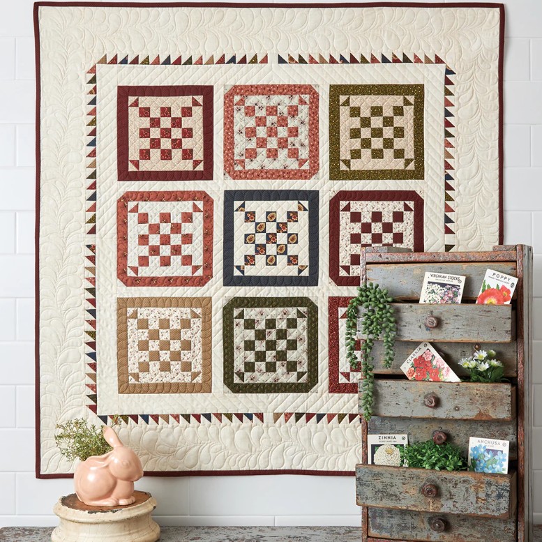 Checkered Blossoms Pattern by Buttermilk Basin