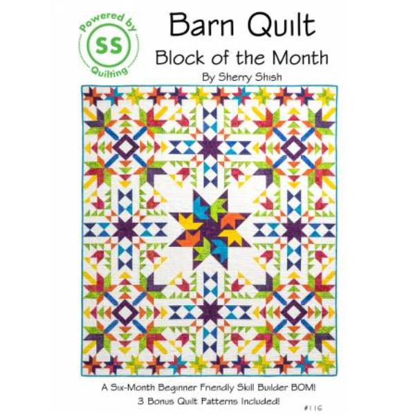 Barn Quilt Block of the Month by Sherry Shish for Powered by Quilting