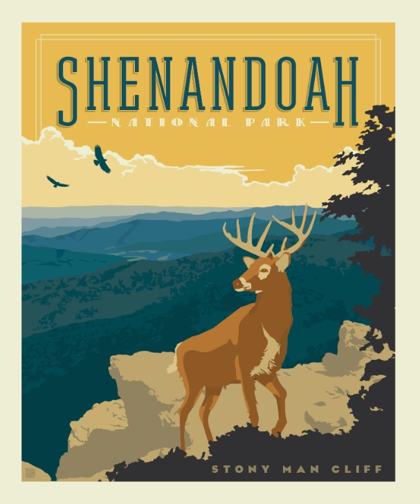 National Parks Shenandoah Poster Panel from Riley Blake Fabrics