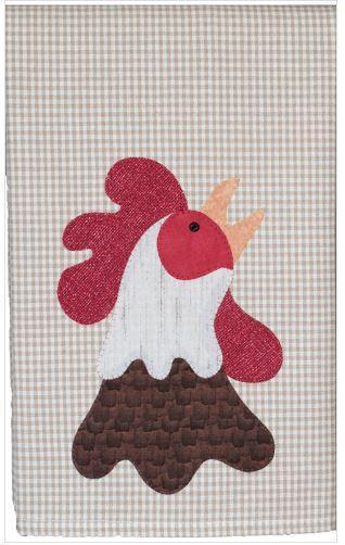 Rooster Tea Towel Kit Featuring Pattern By The Wooden Bear