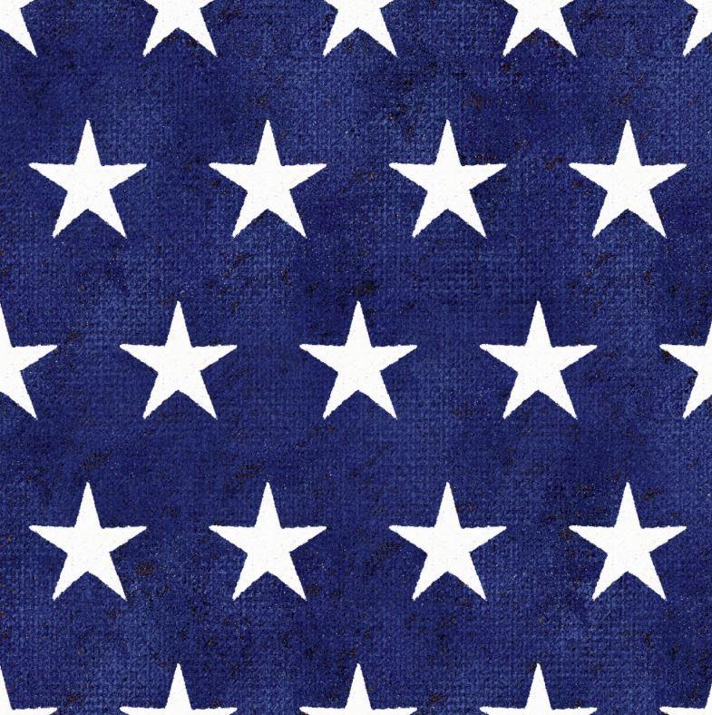 American Spirit Stars Blue By 3 Wishes Fabric