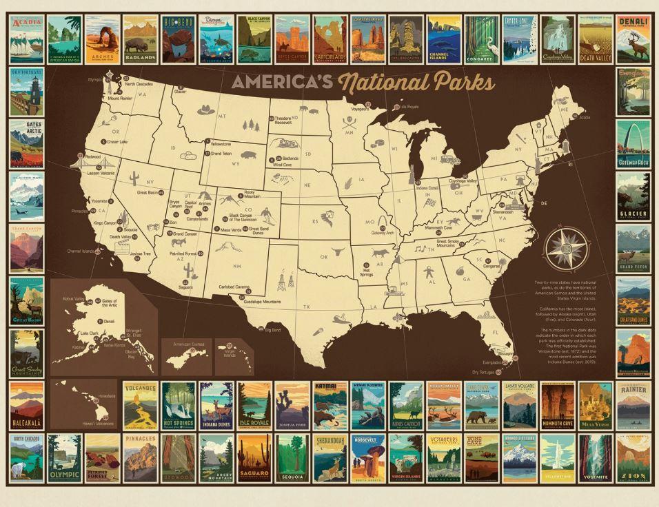 National Parks 3 Poster Panel From Riley Blake Designs