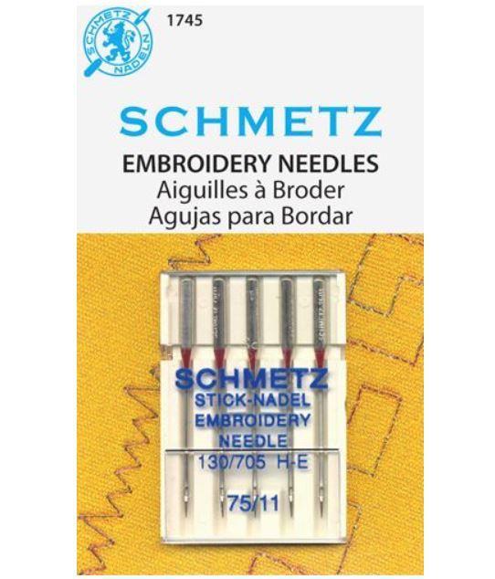 Schmetz Embroidery Machine Needles Size 11/75