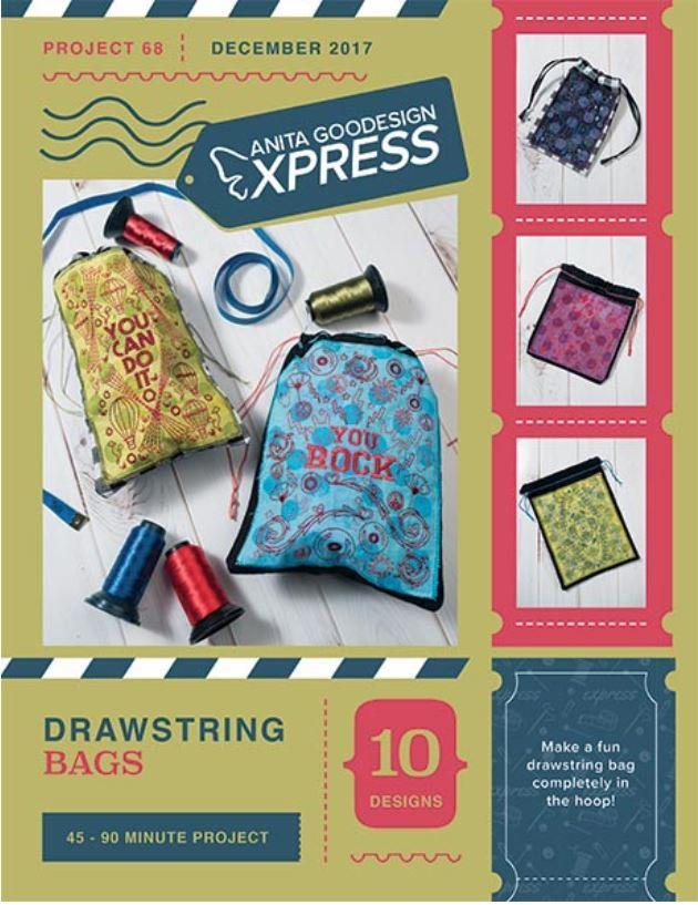 Anita's Express Drawstring Bags Embroidery Pattern