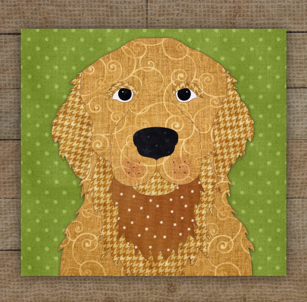 Golden Retriever Gold Precut Prefused Applique Kit By Leanne Anderson For The Whole Country Caboodle