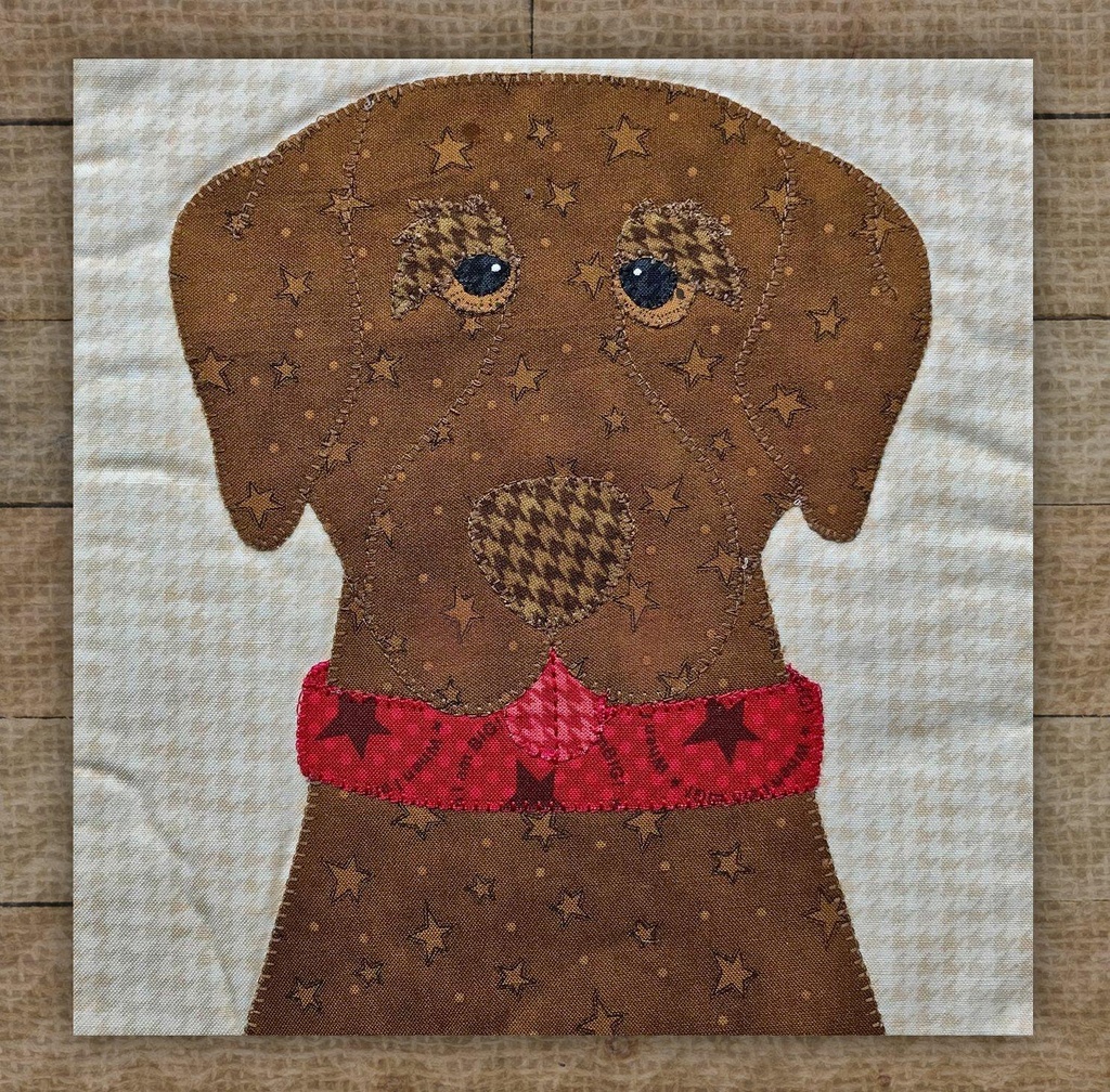 Labrador Retriever Chocolate Precut Prefused Applique Kit By Leanne Anderson for The Whole Country