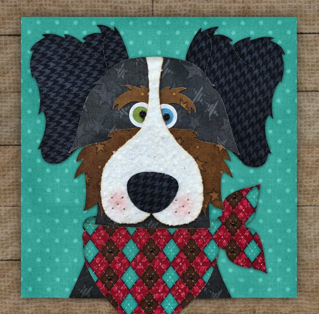 Australian Shepherd  Precut Prefused Applique Kit From The Whole Country Caboodle