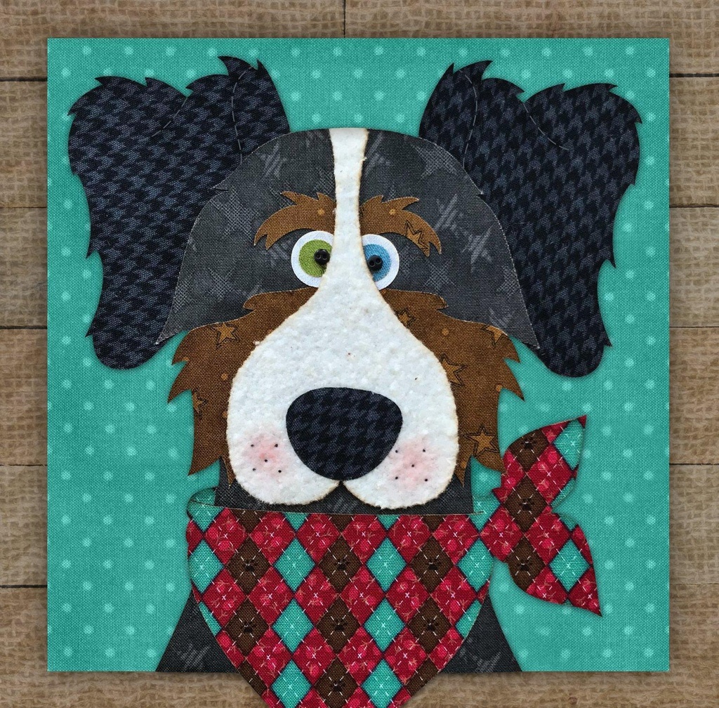 Australian Shepherd Precut Prefused Applique Kit From The Whole Country Caboodle