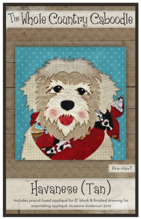 Havanese Tan Precut Prefused Applique Kit from The Whole Country Caboodle