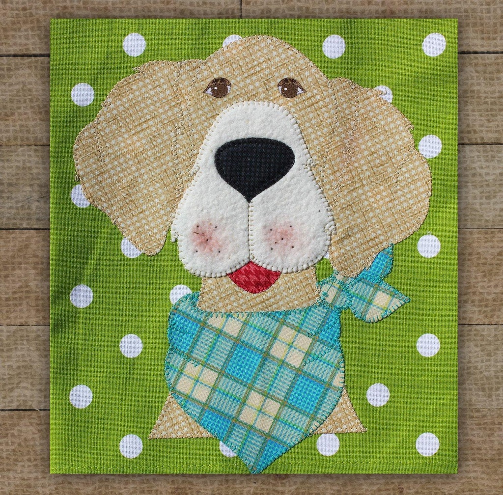 Golden Retriever Precut Prefused Applique Kit By Leanne Anderson For The Whole Country Caboodle