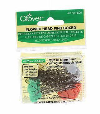 Flower Head Pins Boxed Size 32 100 Count from Clover