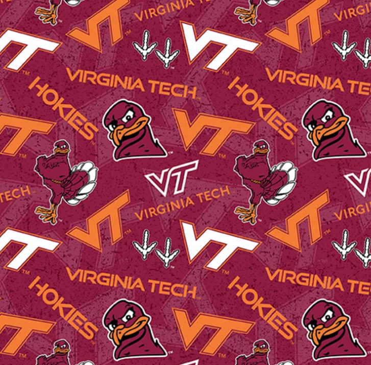Virginia Tech Logo Tossed by Sykel Enterprises