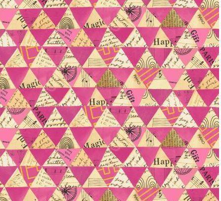 Wish Garden Of Dreams Hot Pink And Linen Metallic By Carrie Bloomston From Windham Fabrics