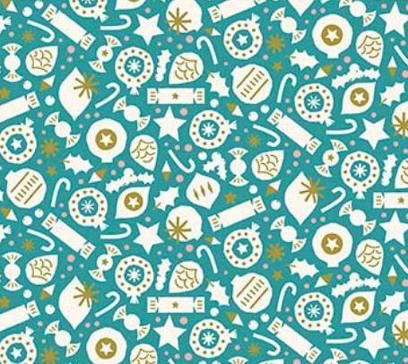 Polar Magic Party Turquoise Withe Metallic By Lemonni From Figo Fabrics