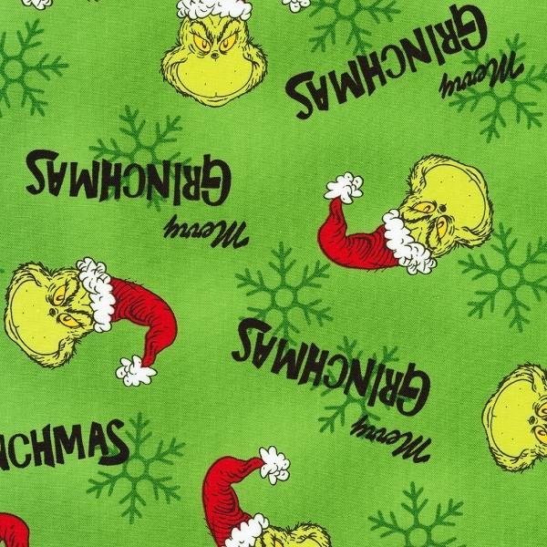 How The Grinch Stole Christmas Grinch Santas By Dr. Seuss Enterprises For Robert Kaufman Fabrics